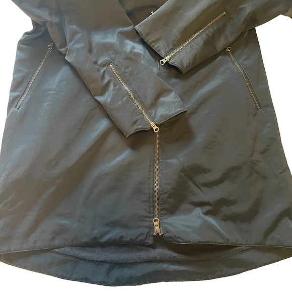 Eileen Fisher Zip Front Black Jacket Oversized Collar Women's Size S - Picture 5 of 6